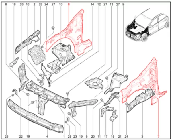 Панель брызговика в сборе для Lada Iskra
