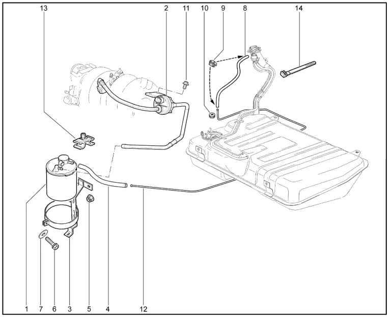 Адсорбер, клапан продувки (дв.1,7л. - P3N)