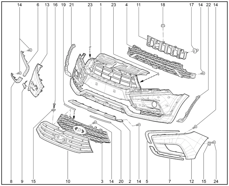 Бампер передний (Кросс)