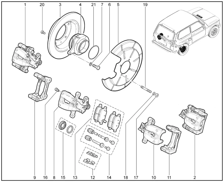 Тормоз задний (Sport)