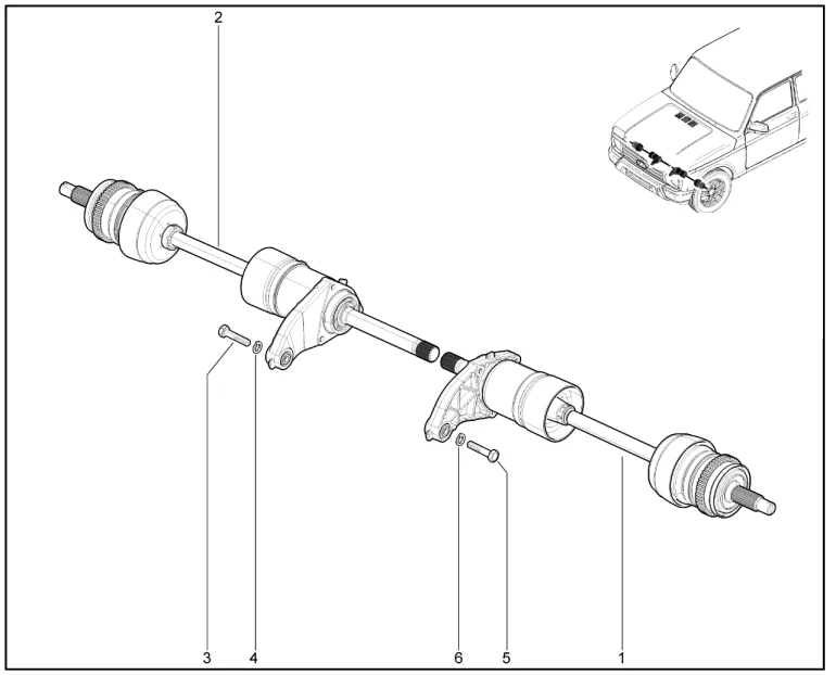 Привод колес передних
