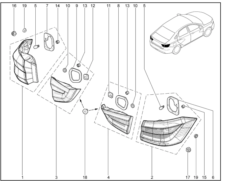 Фонари задние (FL)