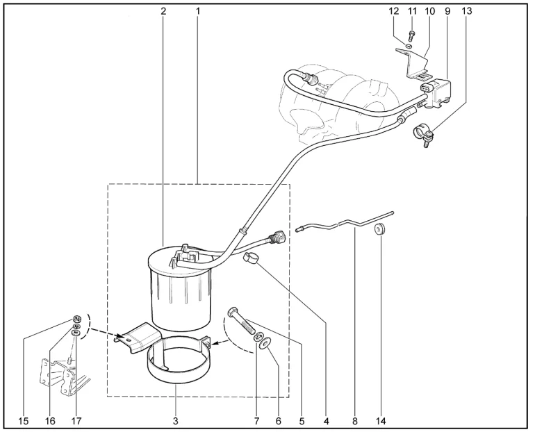 Адсорбер, клапан продувки (Е-6)