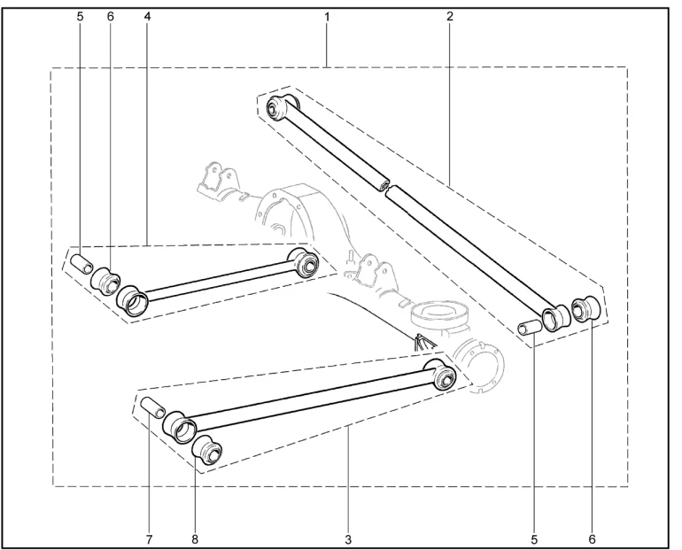 Штанги задней подвески