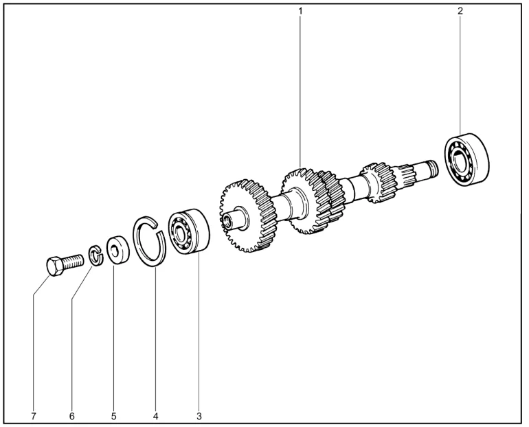 Вал коробки передач промежуточный