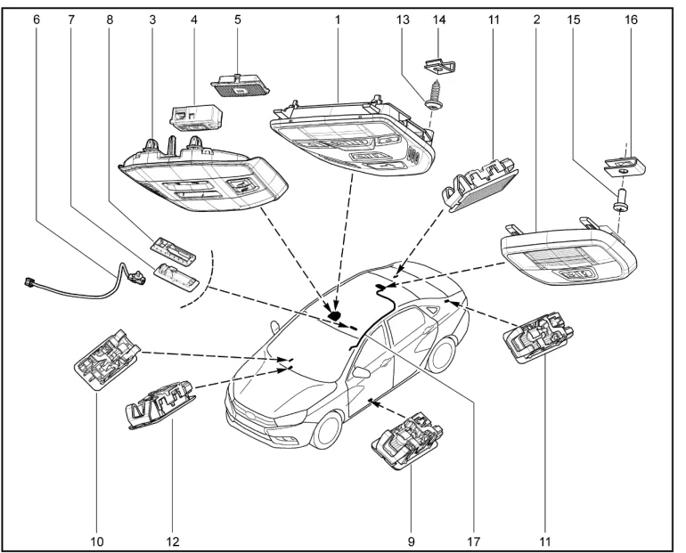Плафоны освещения