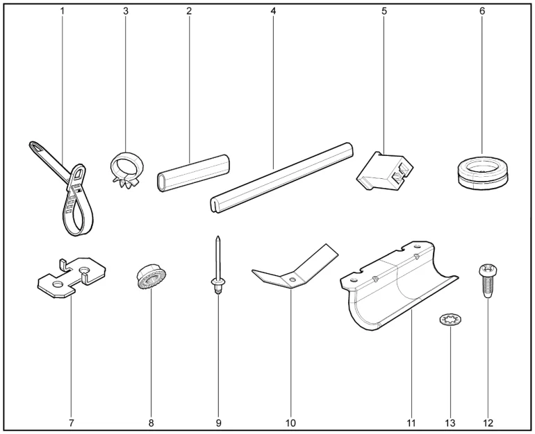 Элементы крепления жгутов