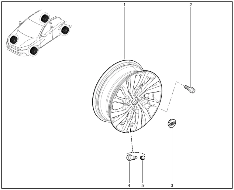 Диск колеса (литой) 16" ФЕНИКС