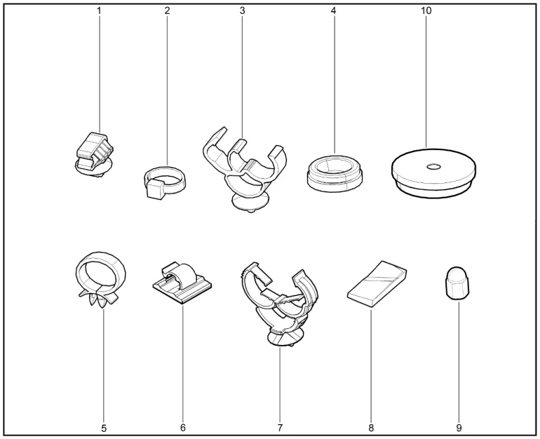 Элементы крепления жгутов
