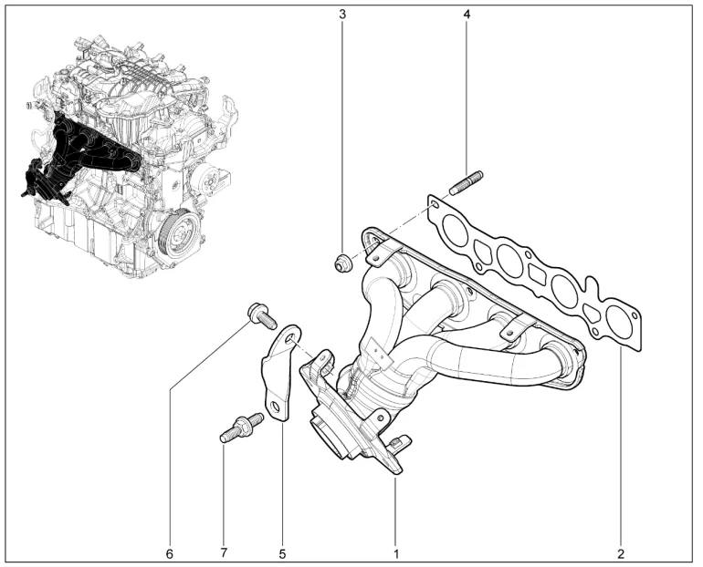 Коллектор выпускной (H4M)