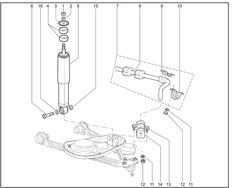 Амортизатор и стабилизатор поперечной устойчивости