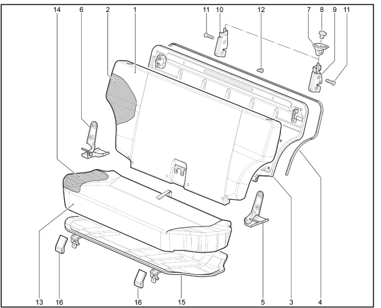 Каркас сидений второго ряда (2131 M6.1)