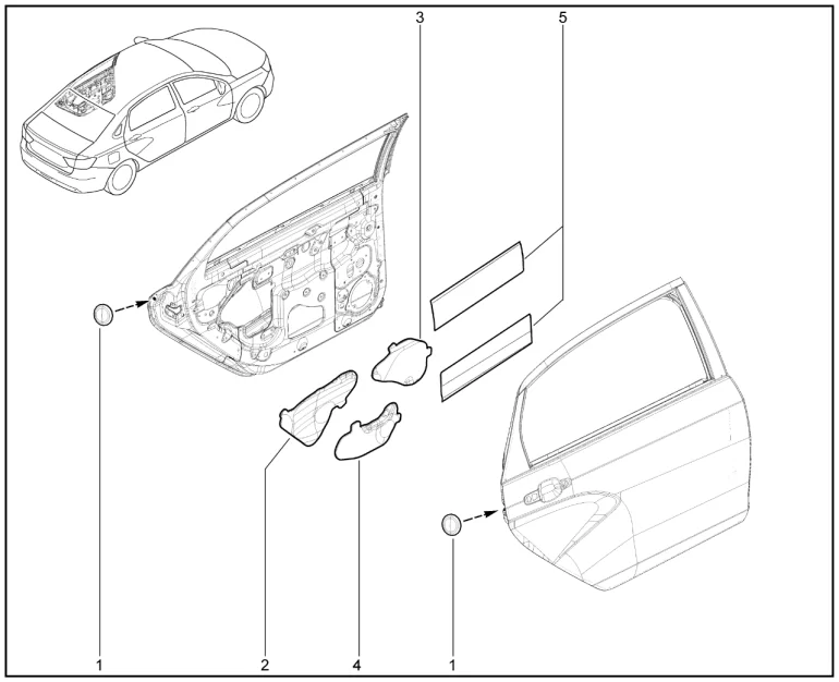 Заглушки задних дверей AURA