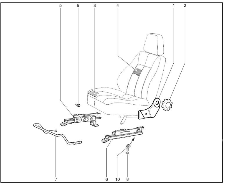 Каркас сиденья пассажира (до 21.12.2020)