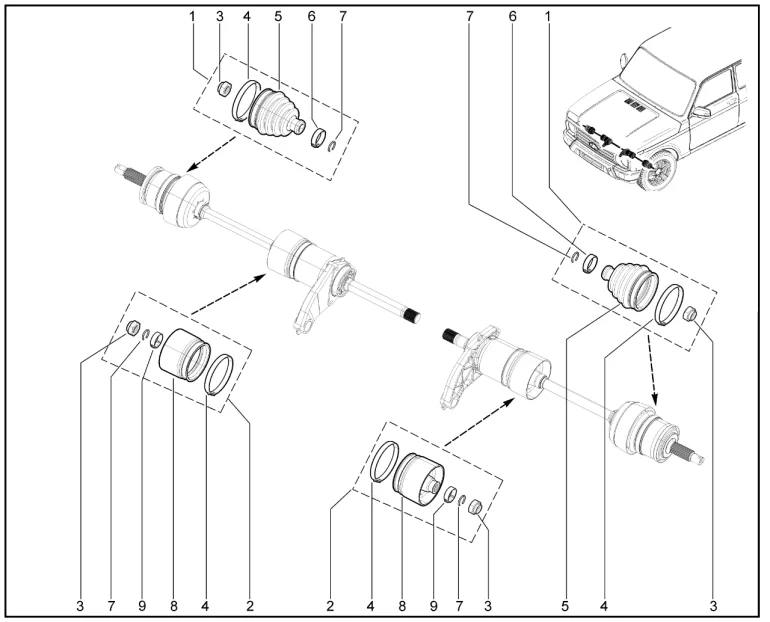 Комплекты чехлов шарниров