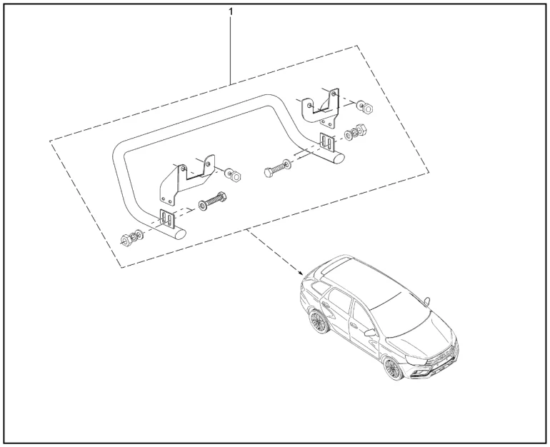 Защита бампера заднего