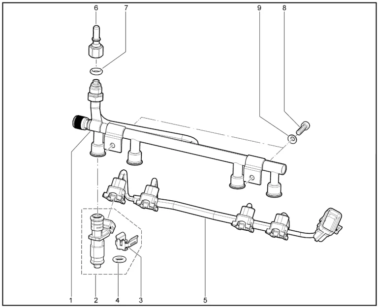 Рампа топливная (дв.1,7л. - P3N)(с 03.11.2022)