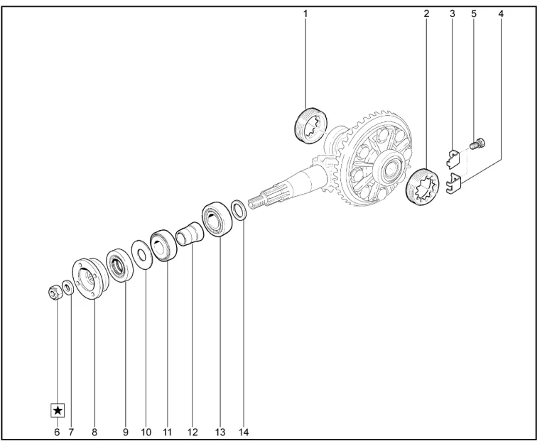 Редуктор переднего моста (деталировка)