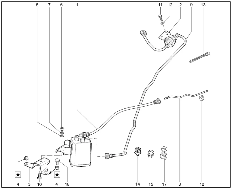 Адсорбер, клапан продувки (Е-5 с 11.12.2023)