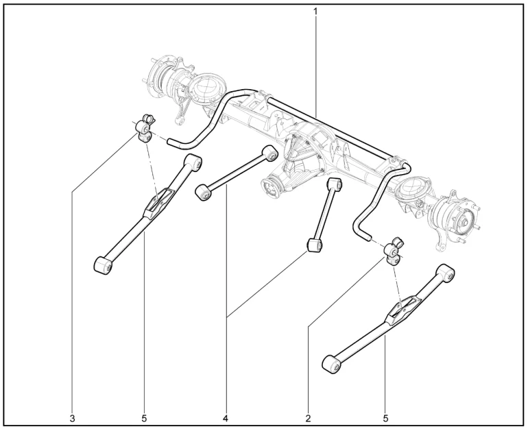 Стабилизатор и штанги задней подвески (Sport)