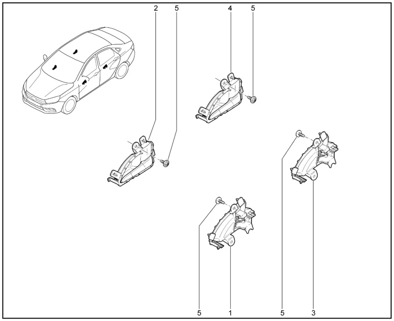 Ручки дверей внутренние