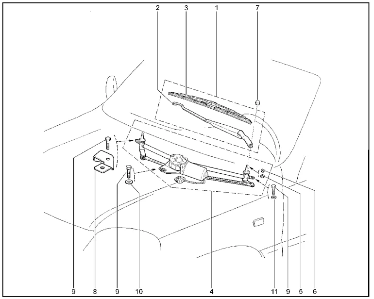 Стеклоочиститель передний