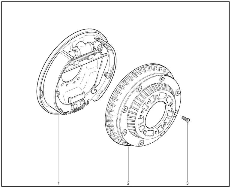 Тормоз задний в сборе