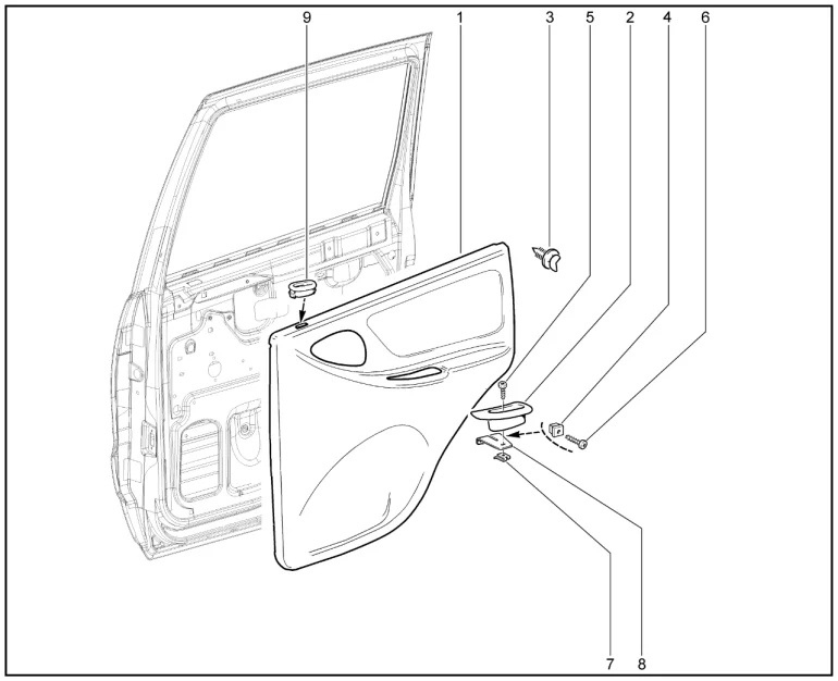 Обивка задних дверей