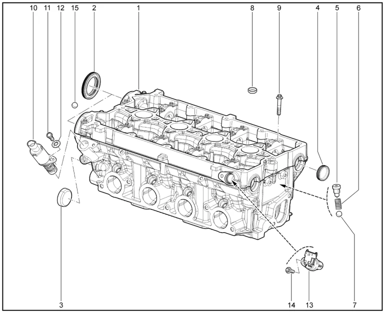 Головка блока цилиндров (деталировка)(Р4Р-21179)