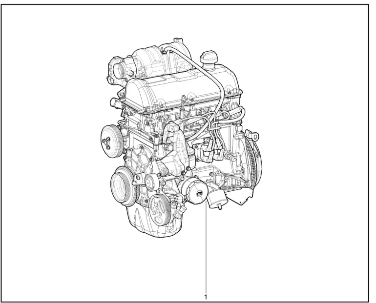 Двигатель в сборе (дв.1,7л. - P3N)