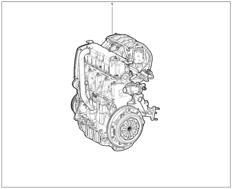 Двигатель в сборе (P3M)
