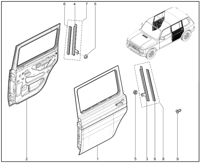 Двери задние (2131)