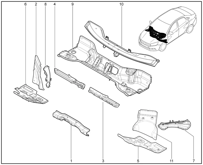 Щиток передка