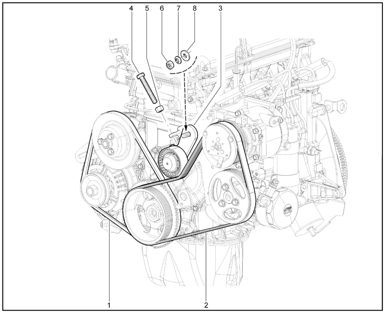Ремень привода вспомогательных агрегатов (с КУ)