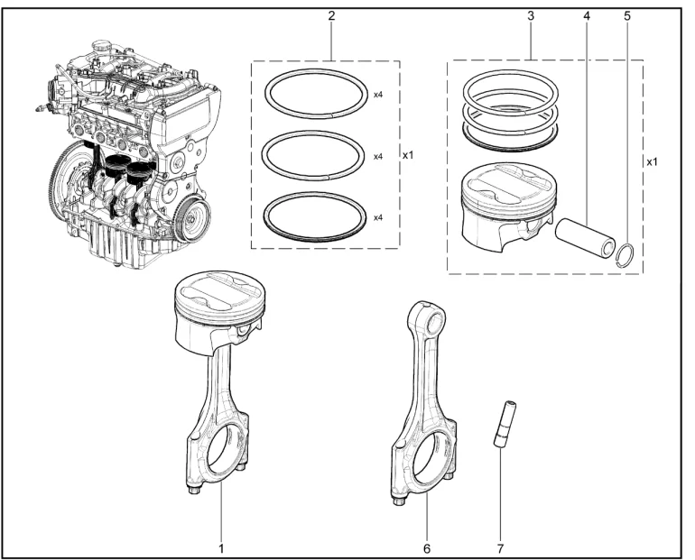 Поршень и шатун (Р4М)(c 25.06.2018)