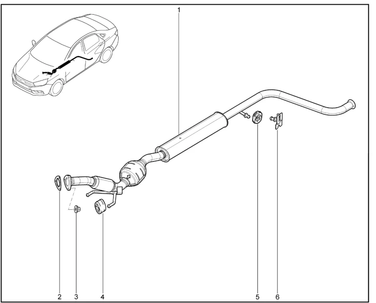Глушитель дополнительный (P4M,P4P)(Евро-6)