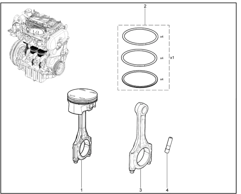 Поршень и шатун (P4P)(BVM5)