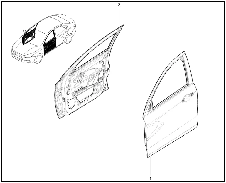 Двери передние
