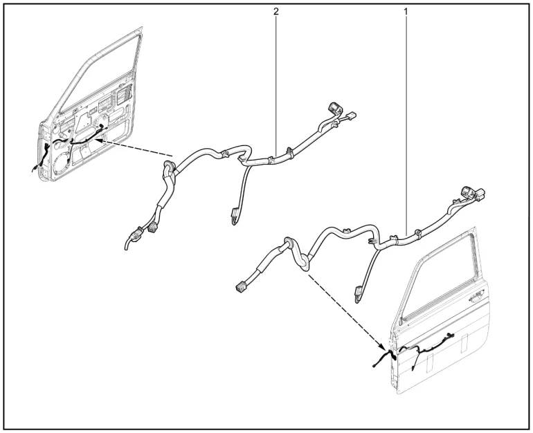 Жгуты проводов дверей
