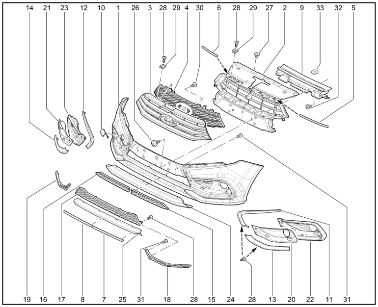Бампер передний (SPORT)(до 01.04.2022)