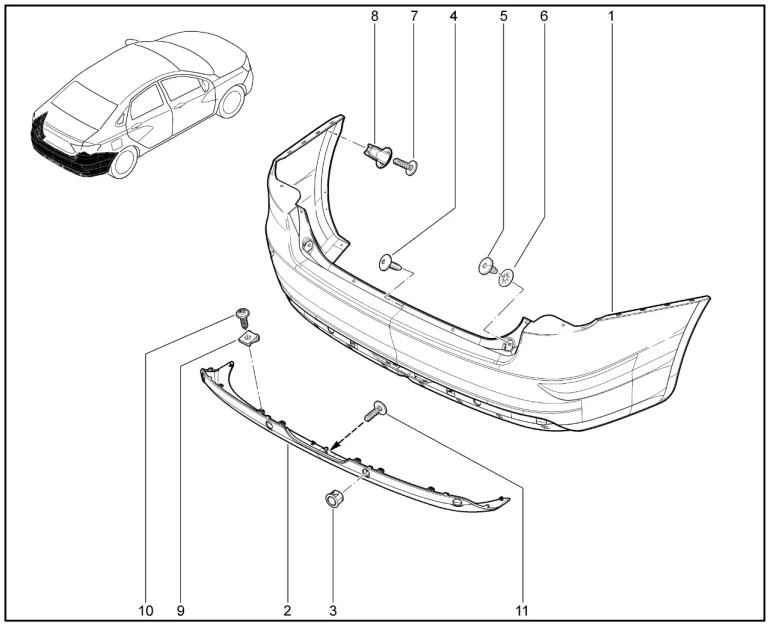 Бампер задний