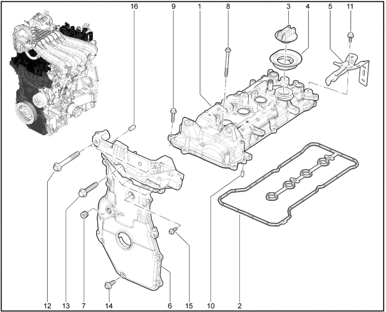 Крышки головки блока цилиндров (H4M)