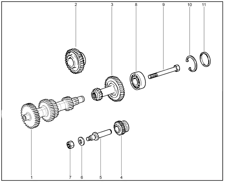 Шестерни заднего хода