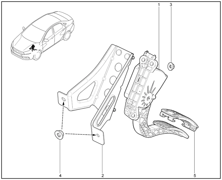 Педаль акселератора (P4P-КПП авт.)