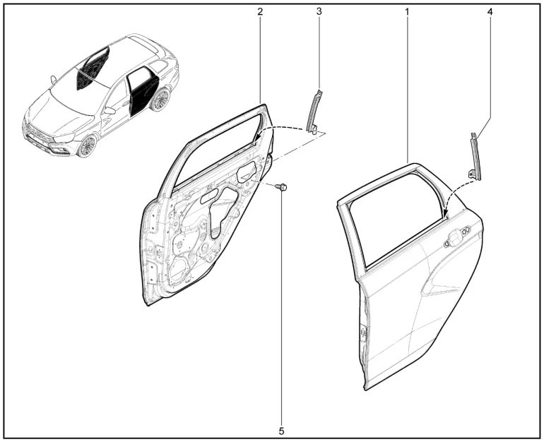 Двери задние (универсал)