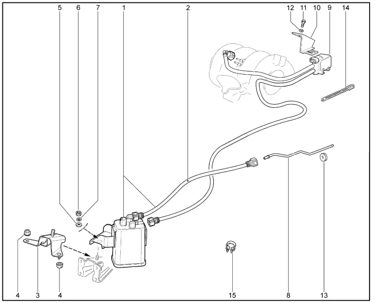 Адсорбер, клапан продувки (Е-5 до 11.12.2023)