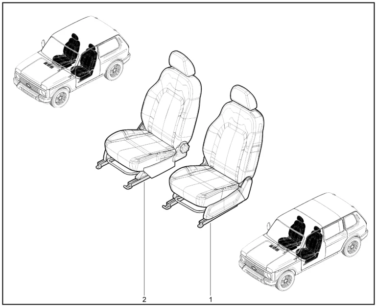 Сиденья передние в сборе