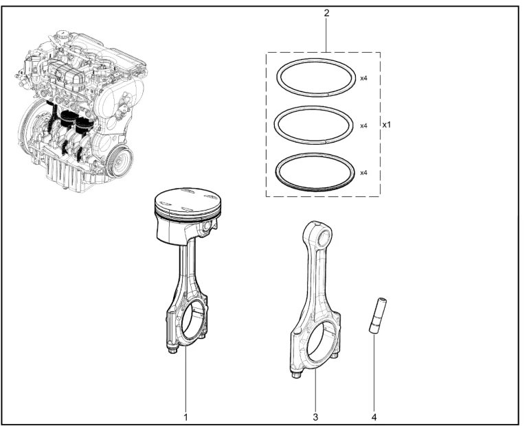 Поршень и шатун (Р4М)(до 25.06.2018)