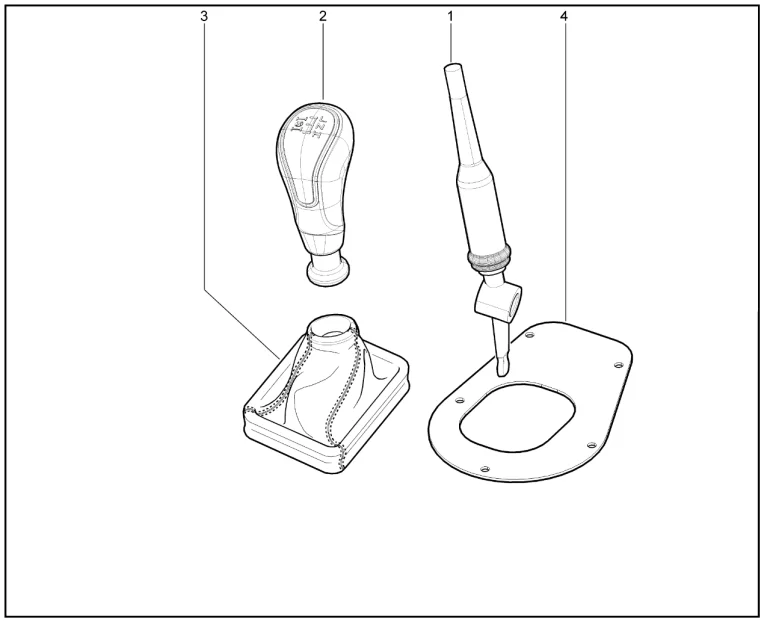 Чехол, рычаг и рукоятка коробки раздаточной (Sport)