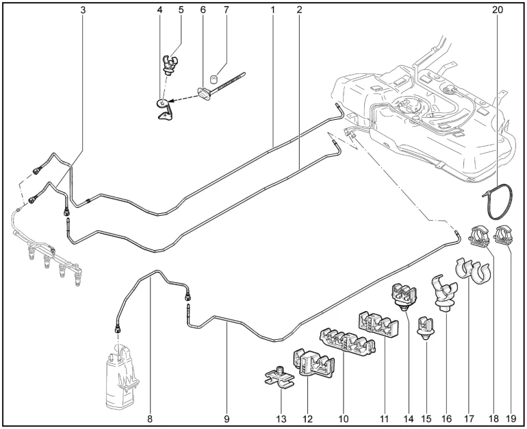 Трубки топливной системы (H4M,P4M,P4P)